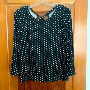 LOFT Bell Sleeve and Tie Back Blouse